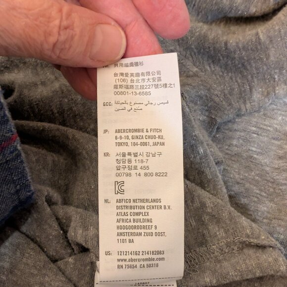 Abercrombie & Fitch Muscle Long Sleeve Tee T-Shirt Size XL - Picture 9 of 11